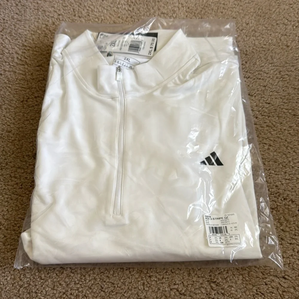 ❌SOLD on XPOST❌ Adidas Men’s 3-STRIPES QUARTER-ZIP PULLOVER- 2XL- NWT - Picture 2 of 9
